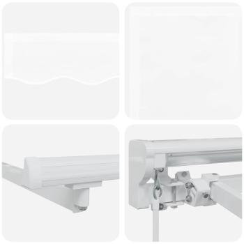 Markisenrahmen Weiß 250 x 200 cm Polyester mit PU-Beschichtung