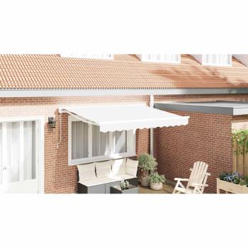 Markisenrahmen Weiß 250 x 200 cm Polyester mit PU-Beschichtung