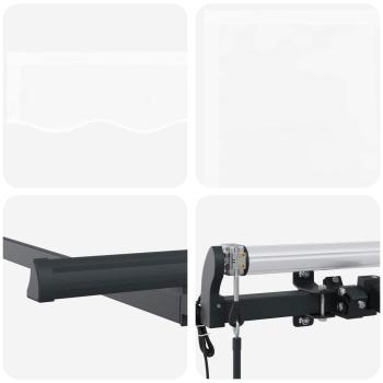 Einziehbare Markise Weiß 250 x 200 cm Stoff