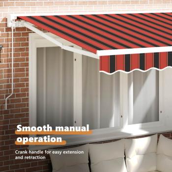 Markisenrahmen Orange und Schwarz 300 x 200 cm