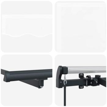 Einziehbare Markise Weiß 350 x 200 cm Stoff