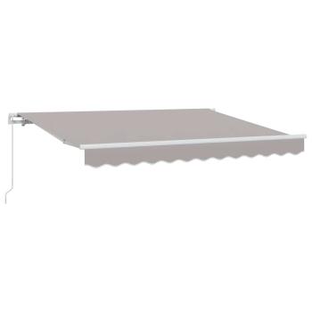 Einziehbare Markise Hellgrau 350 x 200 cm Stoff
