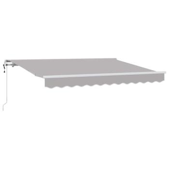 Einziehbare Markise Hellgrau 350 x 200 cm Stoff