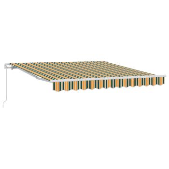 ARDEBO.de - Ausziehbare Markise Grün und Gelb 300 x 250 x 165 cm
