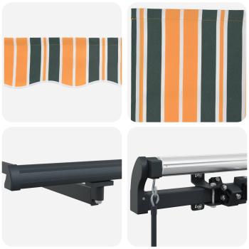 Einziehbare Markise Grün und Gelb 300 x 250 cm