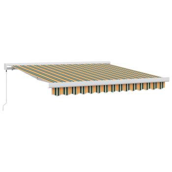 ARDEBO.de - Ausziehbare Markise Grün und Gelb 300 x 250 cm