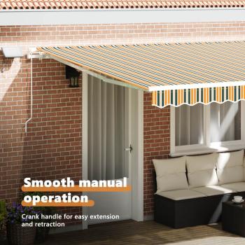 Einziehbare Markise mit 450 x 350 cm Stoff