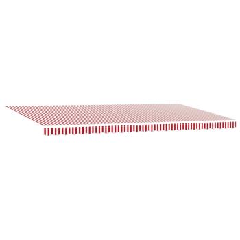 Ausziehbare Markise Rot und Weiß 600 x 300 cm Polyester