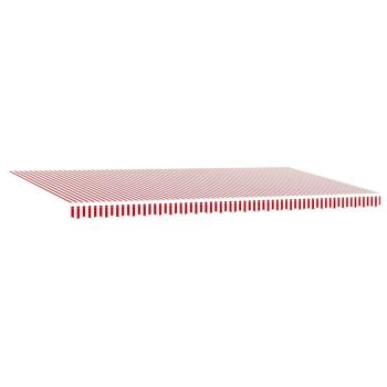Elektrische ausziehbare Markise Rot und Weiß 600 x 350 cm