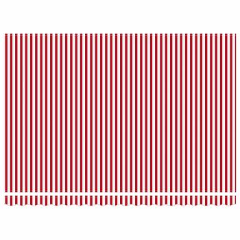 Manuell einziehbare Markise Rot und Weiß 4 × 3,5 m