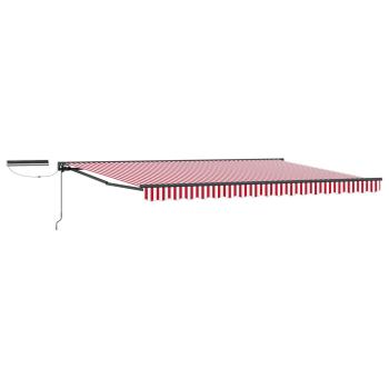 Elektrische ausziehbare Markise Rot, Weiß, Anthrazit 4 × 3,5 m
