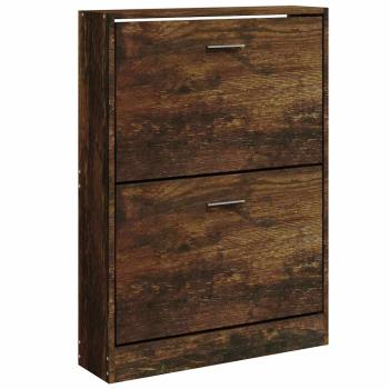 Schuhschrank Räuchereiche 59x17x81 cm Holzwerkstoff