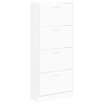 Schuhschrank Weiß 63x24x147 cm Holzwerkstoff