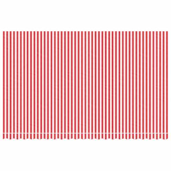 Ersatzstoff für Markise Rot und Weiß 500x300 cm Polyester