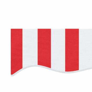 Ersatzstoff für Markise Rot und Weiß 500x300 cm Polyester