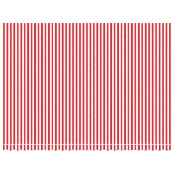 Ersatzstoff für Markise Rot und Weiß 500x350 cm Polyester