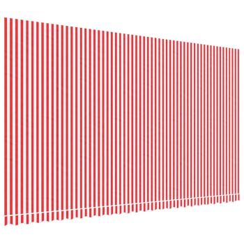 Ersatzstoff für Markise Rot und Weiß 600x350 cm Polyester