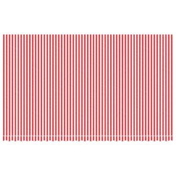 Ersatzstoff für Markise Rot und Weiß 600x350 cm Polyester