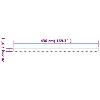 Markisenvolant Anthrazit und Weiß Gestreift 450 cm