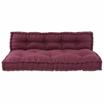 Pallet Sofa Kissen 2 stk. Stoff Kastanienbraun 120 x 80 x 38 cm