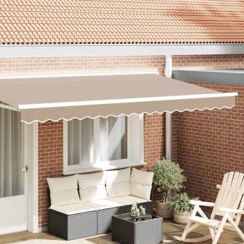 ARDEBO.de - Ersatzvolant für Markise für 4 m Beige Polyester