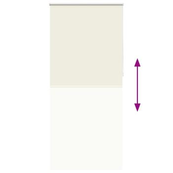 Verdunkelungsrollo 104,4 x 230 cm, Stoffbreite 100 cm, Gebrochen Weiß