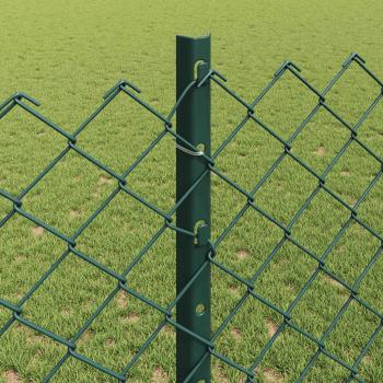 Maschendrahtzaun mit Pfosten 10 x 1,2 m PVC-beschichteter Stahl