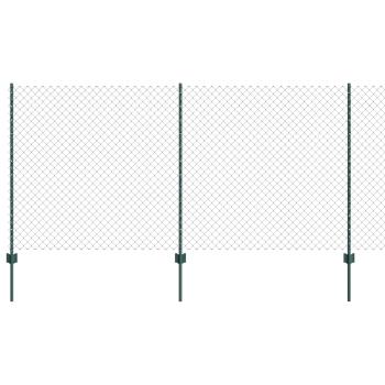 Maschendrahtzaun mit Pfosten 10 x 1,2 m PVC-beschichteter Stahl