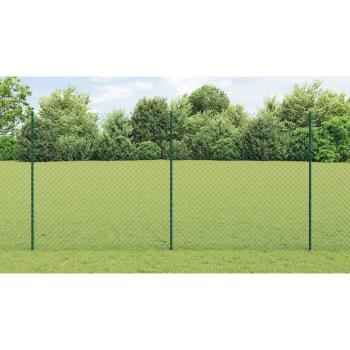Maschendrahtzaun mit Pfosten 10 x 1,5 m PVC-beschichteter Stahl