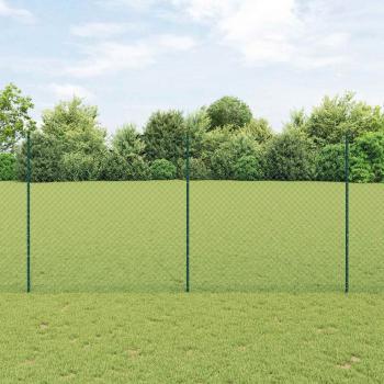 ARDEBO.de - Maschendrahtzaun mit Pfosten 10 x 1,6 m PVC-beschichteter Stahl