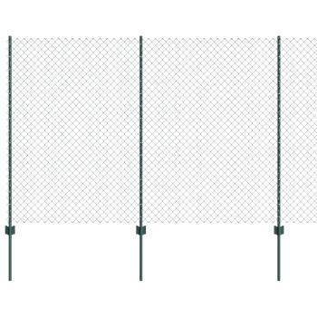 Maschendrahtzaun mit Pfosten 10 x 1,6 m PVC-beschichteter Stahl