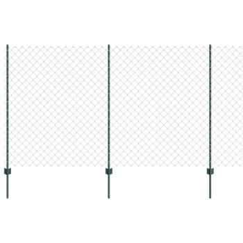 Maschendrahtzaun mit Pfosten 10 x 1,4 m PVC-beschichteter Stahl