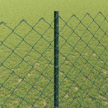 Maschendrahtzaun mit Pfosten 10 x 1,4 m PVC-beschichteter Stahl