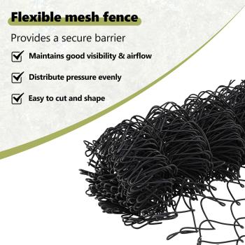Maschendrahtzaun mit Pfosten 25 x 1,6 m PVC-beschichteter Stahl