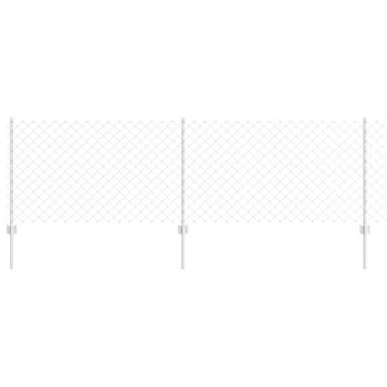 Zaun mit Pfosten Silber 0,8 x 25 m Stahl