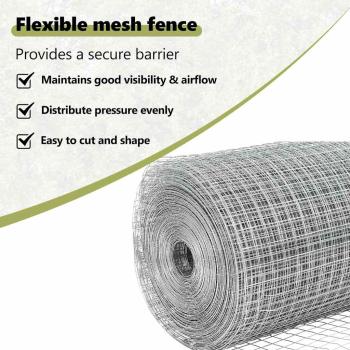 Zaun mit Pfosten Silber 0,4 x 10 m Stahl