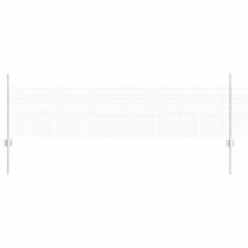 Zaun mit Pfosten Silber 0,5 x 10 m Stahl