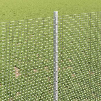Geschweißter Drahtzaun mit Pfosten 10 x 1 m Verzinkter Stahl
