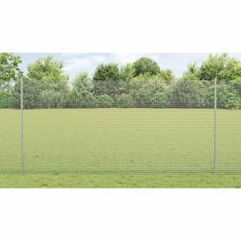 Geschweißter Drahtzaun mit Pfosten 25 x 1,2 m Verzinkter Stahl