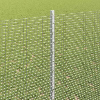 Geschweißter Drahtzaun mit Pfosten 25 x 1,4 m Verzinkter Stahl