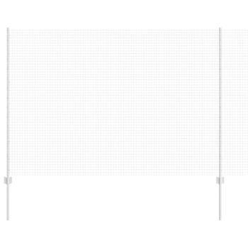 Geschweißter Drahtzaun mit Pfosten 25 x 1,6 m Verzinkter Stahl