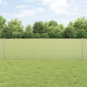 ARDEBO.de - Geschweißter Drahtzaun mit Pfosten 50 x 0,6 m Verzinkter Stahl