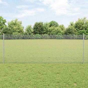 ARDEBO.de - Geschweißter Drahtzaun mit Pfosten 50 x 0,8 m Verzinkter Stahl