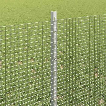 Geschweißter Drahtzaun mit Pfosten 50 x 0,8 m Verzinkter Stahl