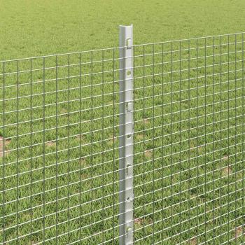 Geschweißter Drahtzaun mit Pfosten 50 x 0,8 m Verzinkter Stahl