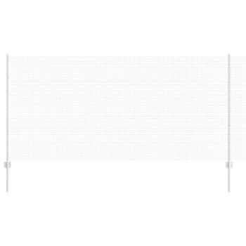 Zaun mit Pfosten Silber 1,2 x 50 m Stahl
