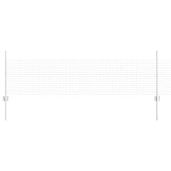 Zaun mit Pfosten Silber 0,5 x 100 m Stahl