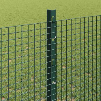 Geschweißter Drahtzaun mit Pfosten 10 x 1,2 m Grün Netz