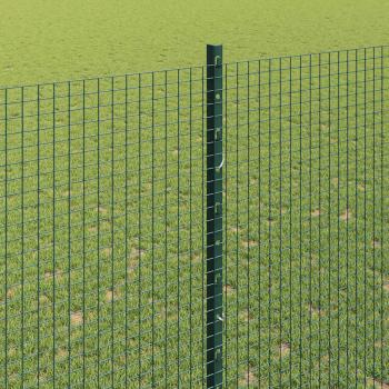 Geschweißter Drahtzaun mit Pfosten 10 x 1,5 m Grün Netz