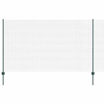 Geschweißter Drahtzaun mit Pfosten 25 x 1,4 m Grün Netz